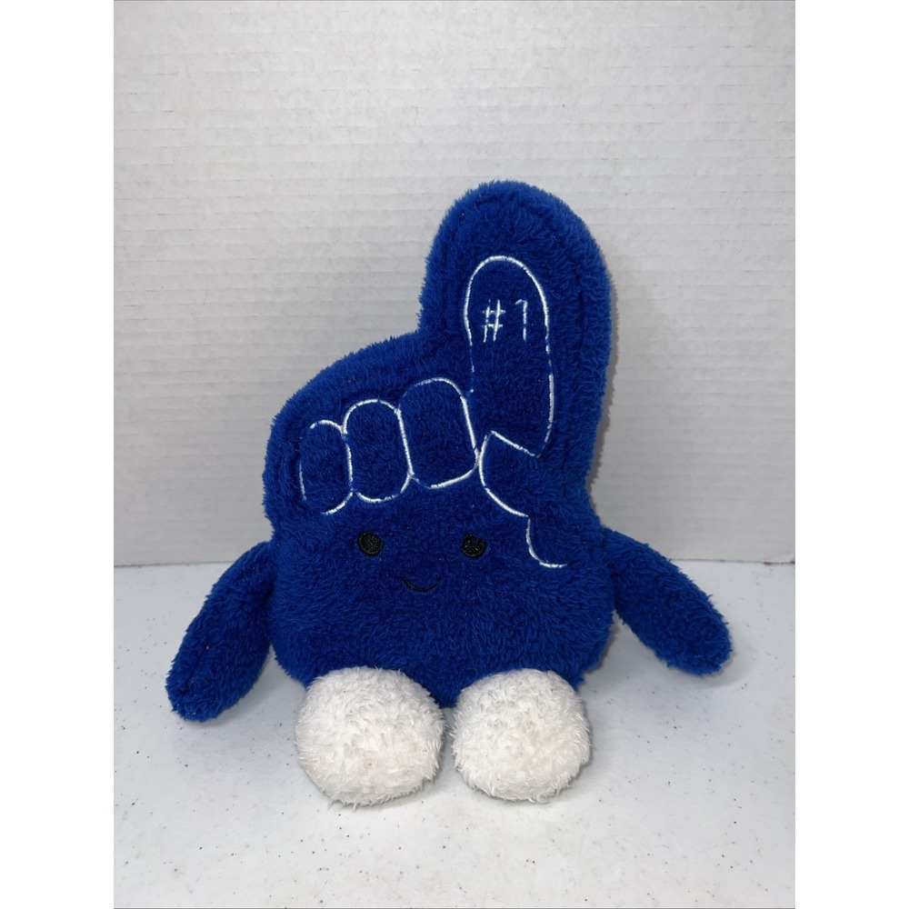 Bum Bumz Blue Fannie Foam Finger 7.5" Plush Stuffed Toy Kellytoy Russ Picnic